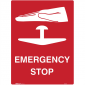 Brady Emergency Sign Emergency Stop 600X450MM Metal