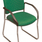 Juno Visitor Sleigh Base PU Drop Arm Chair High Back (Square Back)