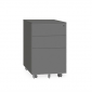 Lunar Mobile Pedestal 2 Drawers 1 File - Charcoal