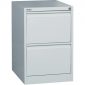 Go Steel Filing Cabinet 2 Draw Silver Grey