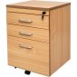 Rapid Span Mobile Pedestal 2 Draw 1 File Beech