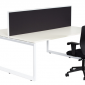 Rapid Infinity Loop End Leg Workstation White 1800X700MM 2 Person Doubleside W/Screen