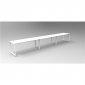 Rapid Infinity Loop End Leg Workstation White 1800X700MM 3 Person Singleside No Screen